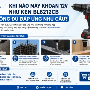 Máy Khoan Pin Ken BL6212CB: 12V, Lực Siết 30Nm