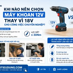 Máy khoan Makita DF033DZ: 12V, lực siết 30Nm nhỏ gọn