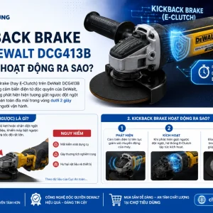 Máy Mài DeWalt DCG413B: 20V XR, Không Chổi Than, Kickback Brake