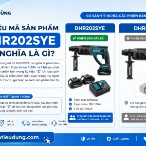 Máy khoan Makita DHR202SYE: Dùng pin 18V, bê tông 20mm