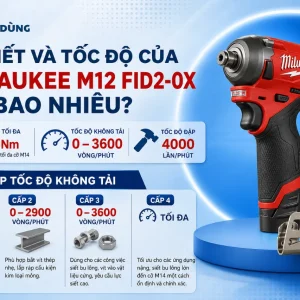 Máy Bắt Vít Milwaukee M12 FID2-0X: 170Nm, Dài 127mm
