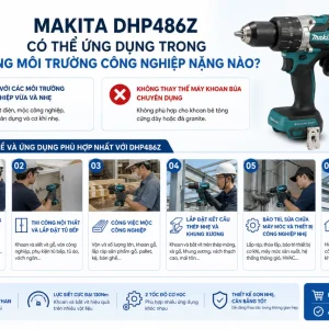 Máy khoan Makita DHP486Z 18V LXT, 125Nm không chổi than