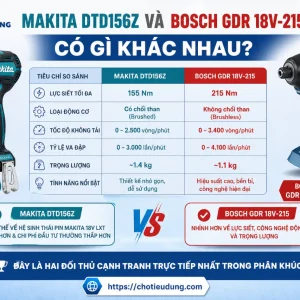 Máy bắt vít Makita DTD156Z: 18V, 155Nm, thân gọn 143mm