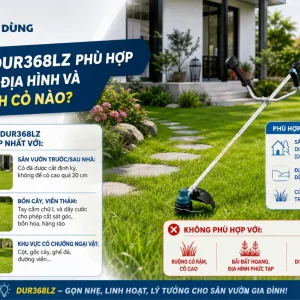 Máy cắt cỏ Makita DUR368LZ: 18Vx2, mô tơ BL 3 tốc độ