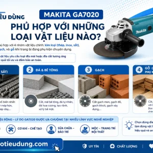 Máy mài Makita GA7020: 2200W tốc độ 8.500 vòng/phút