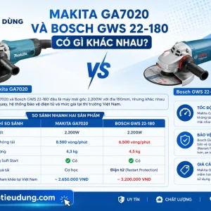 Máy mài Makita GA7020: 2200W tốc độ 8.500 vòng/phút