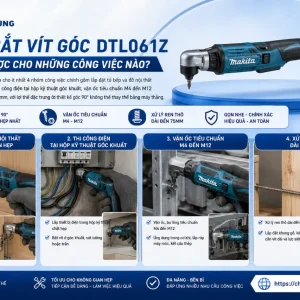 Máy Bắt Vít Góc Makita DTL061Z: 18V, Lực Siết 60Nm