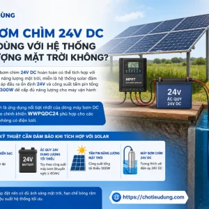 Máy bơm chìm nước sạch Wadfow WWPQDC24: 240W, lưu lượng 67L/phút