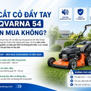 Máy Cắt Cỏ Đẩy Tay Husqvarna 54: Không Động Cơ, Cắt 40cm