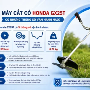 Máy Cắt Cỏ Honda GX25T: 4 Thì, 25cc, Tiết Kiệm Xăng
