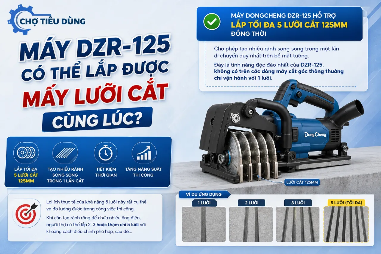 Máy DZR-125 Có Thể Lắp Được Mấy Lưỡi Cắt Cùng Lúc?