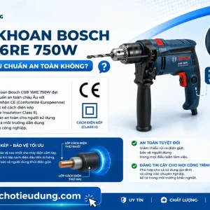 Máy Khoan Bosch GSB 16RE: Set 100 Chi Tiết, 750W