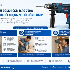 Máy Khoan Bosch GSB 16RE: Set 100 Chi Tiết, 750W