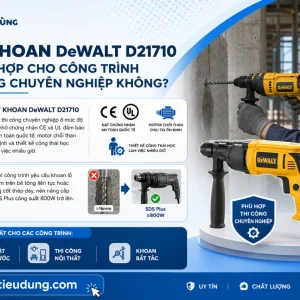 Máy khoan DeWalt D21710: 600W, khoan bê tông 16mm