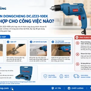 Máy Khoan Dongcheng DCJZ23-10EK: Không Chổi Than, 12V