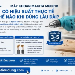 Máy Khoan Makita M6001B: 450W, Đầu Cặp 10mm Điều Tốc