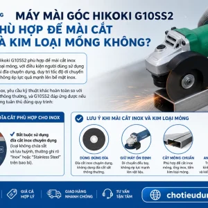 Máy Mài Góc Hikoki G10SS2: 600W, Đá 100mm, 11.500 Vòng/Phút