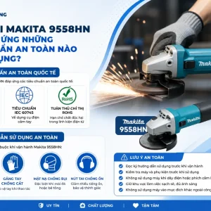 Máy mài Makita 9558HN: 125mm, motor 840W, bền bỉ