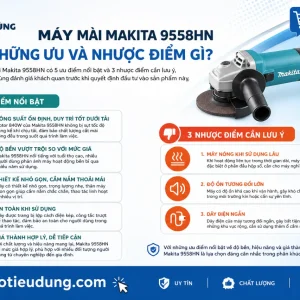 Máy mài Makita 9558HN: 125mm, motor 840W, bền bỉ