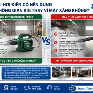 Máy Thổi Hơi Dekton DK-EB950: 950W, Hút & Thổi 2 Chiều