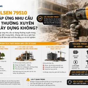 Máy khoan Tolsen 79510: Công suất 800W, bê tông 26mm