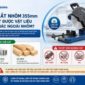 Máy cắt nhôm Dekton DK-CN355B: 2600W, lưỡi 355mm