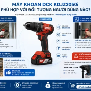 Máy khoan DCK KDJZ2050i: 20V, Brushless 50Nm