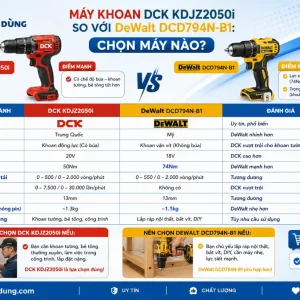 Máy khoan DCK KDJZ2050i: 20V, Brushless 50Nm