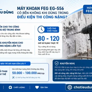 Máy khoan FEG EG-556: 1100W, 2 chức năng khoan đục