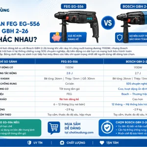 Máy khoan FEG EG-556: 1100W, 2 chức năng khoan đục