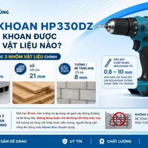 Máy khoan Makita HP330DZ: 10.8V, có búa, thân máy