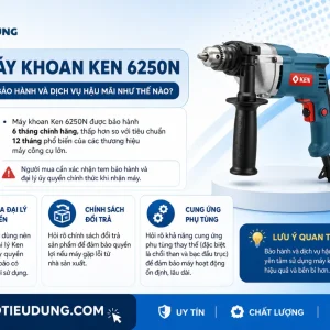 Máy khoan Ken 6250N: Công suất 4000W, bê tông 250mm
