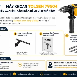 Máy khoan Tolsen 79504: 650W, đầu kẹp 13mm, 48000bpm