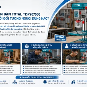 Máy khoan Total TDP207505: Công suất 750W, 16 cấp tốc độ