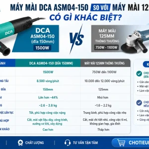 Máy mài DCA ASM04-150: 1500W, đá 150mm, chổi than tự ngắt
