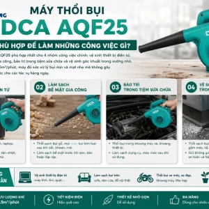 Máy thổi bụi DCA AQF25: 480W, lưu lượng 2.5m³/phút
