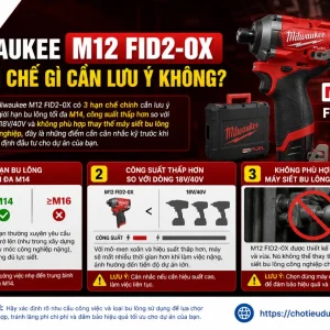 Máy Bắt Vít Milwaukee M12 FID2-0X: 170Nm, Dài 127mm