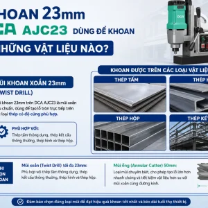 Máy khoan DCA AJC23: Công suất 1500W, mũi 23mm