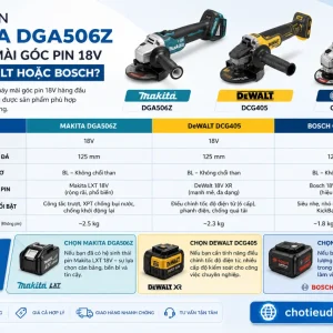 Máy mài góc Makita DGA506Z: 18V, BL, đá 125mm