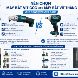 Máy Bắt Vít Góc Makita DTL061Z: 18V, Lực Siết 60Nm