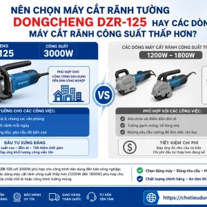 Máy cắt rãnh tường Dongcheng DZR-125: 5 lưỡi, 3000W