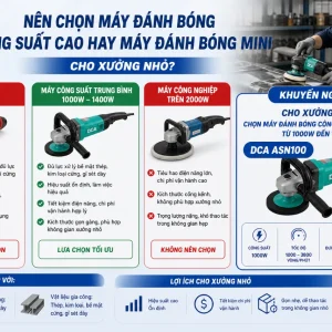 Máy đánh bóng DCA ASN100: 1400W, 6 cấp tốc độ