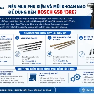 Máy khoan động lực Bosch GSB: 13RE, đầu cặp 13mm
