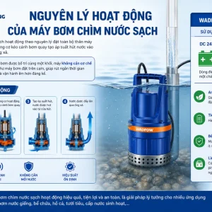 Máy bơm chìm nước sạch Wadfow WWPQDC24: 240W, lưu lượng 67L/phút