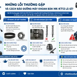 Máy Khoan Bàn Hồng Ký HK-KT12: Mũi 3-16mm, Hành Trình 80mm