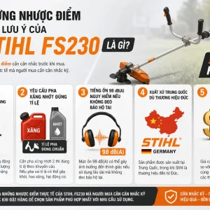 Máy cắt cỏ Stihl FS230: 1.55kW, động cơ 40.2cc