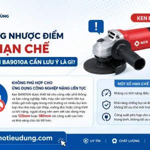 Máy Mài Góc Ken BA9010A: 100mm, Không Chổi Than 12.000 Vòng/Phút