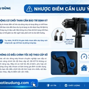 Máy Khoan Động Lực Dekton DK-ID710: 710W, Đầu 13mm