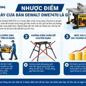 Máy cưa bàn DeWalt DWE7470: 1800W, lưỡi 254mm, cắt sâu 76.2mm