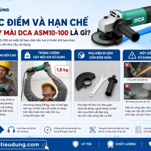 Máy mài DCA ASM10-100: 1020W, điều tốc 4200–13000v/p